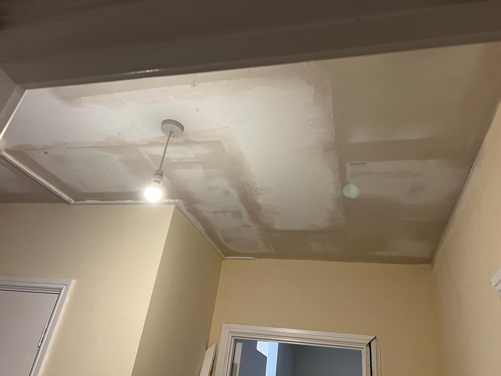 Ceiling preparation above a doorway, Oak Square