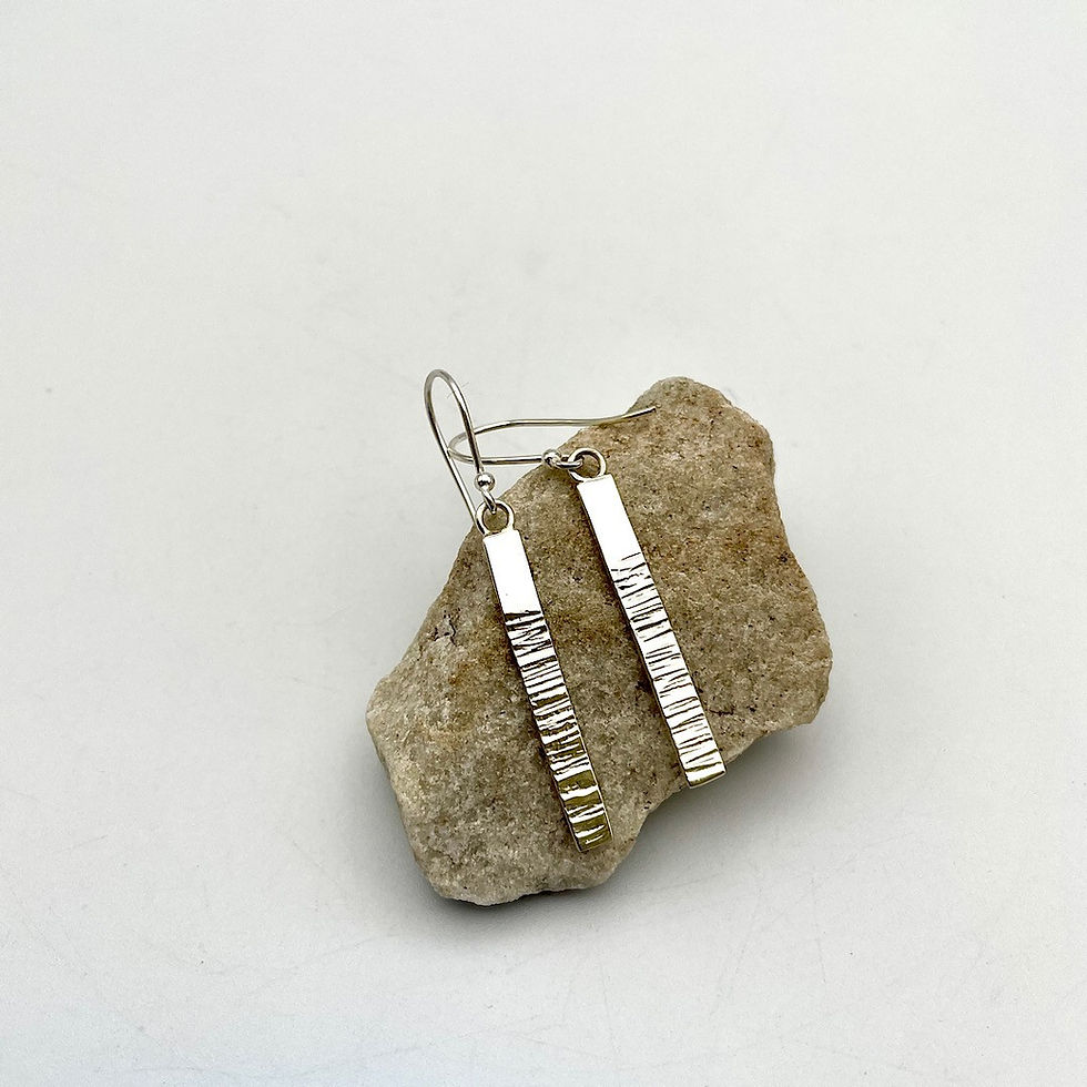 Thumbnail: Handmade Sterling Silver “Threads” Earrings