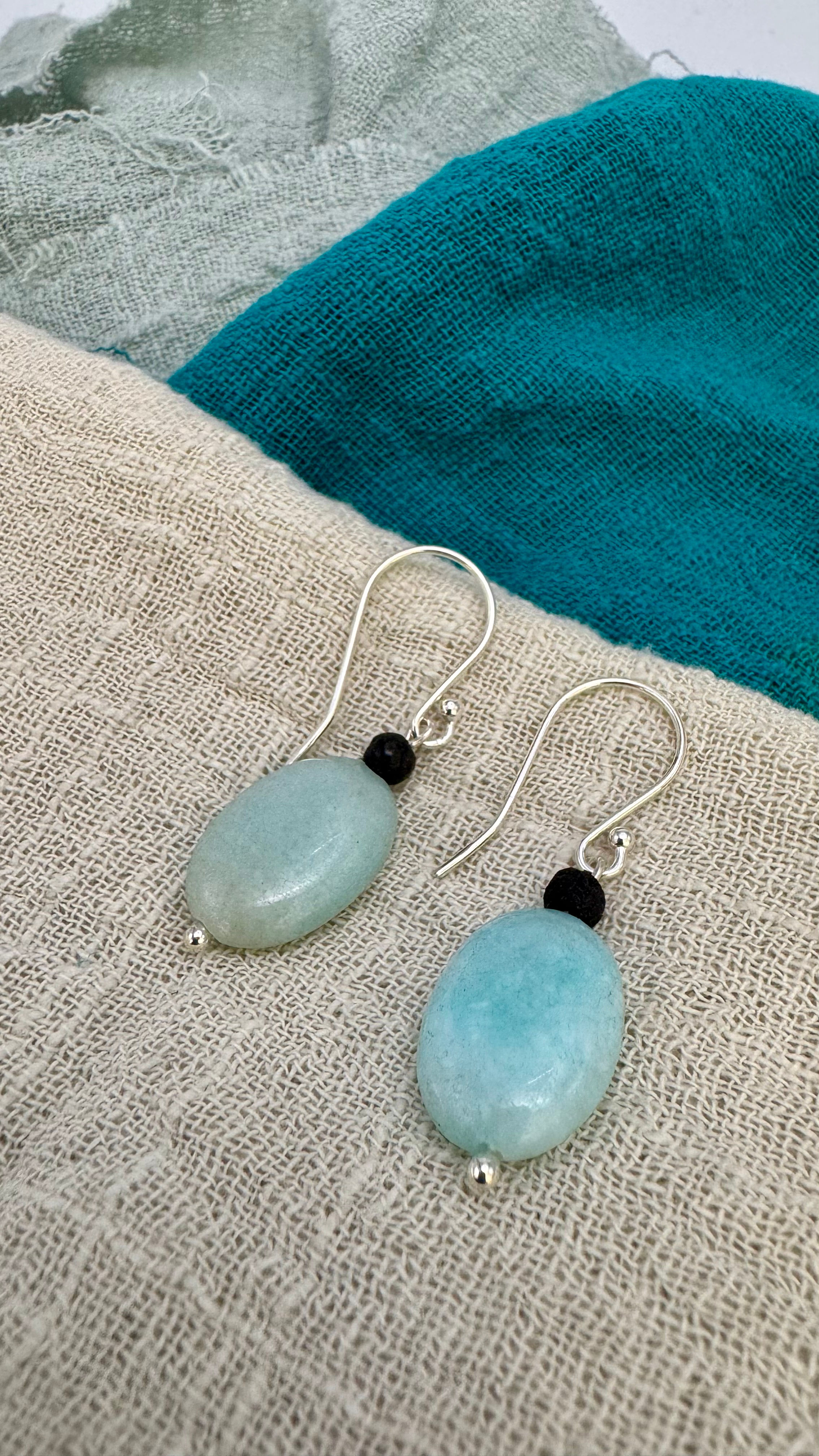 Handcrafted Amazonite “Drops” Earrings.