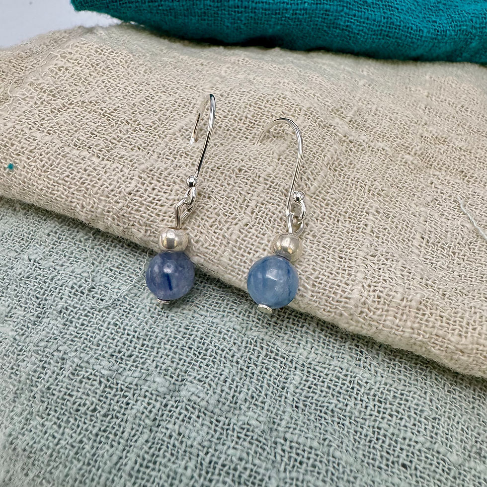 Thumbnail: Handmade Silver and Kyanite “Catena” Earrings .