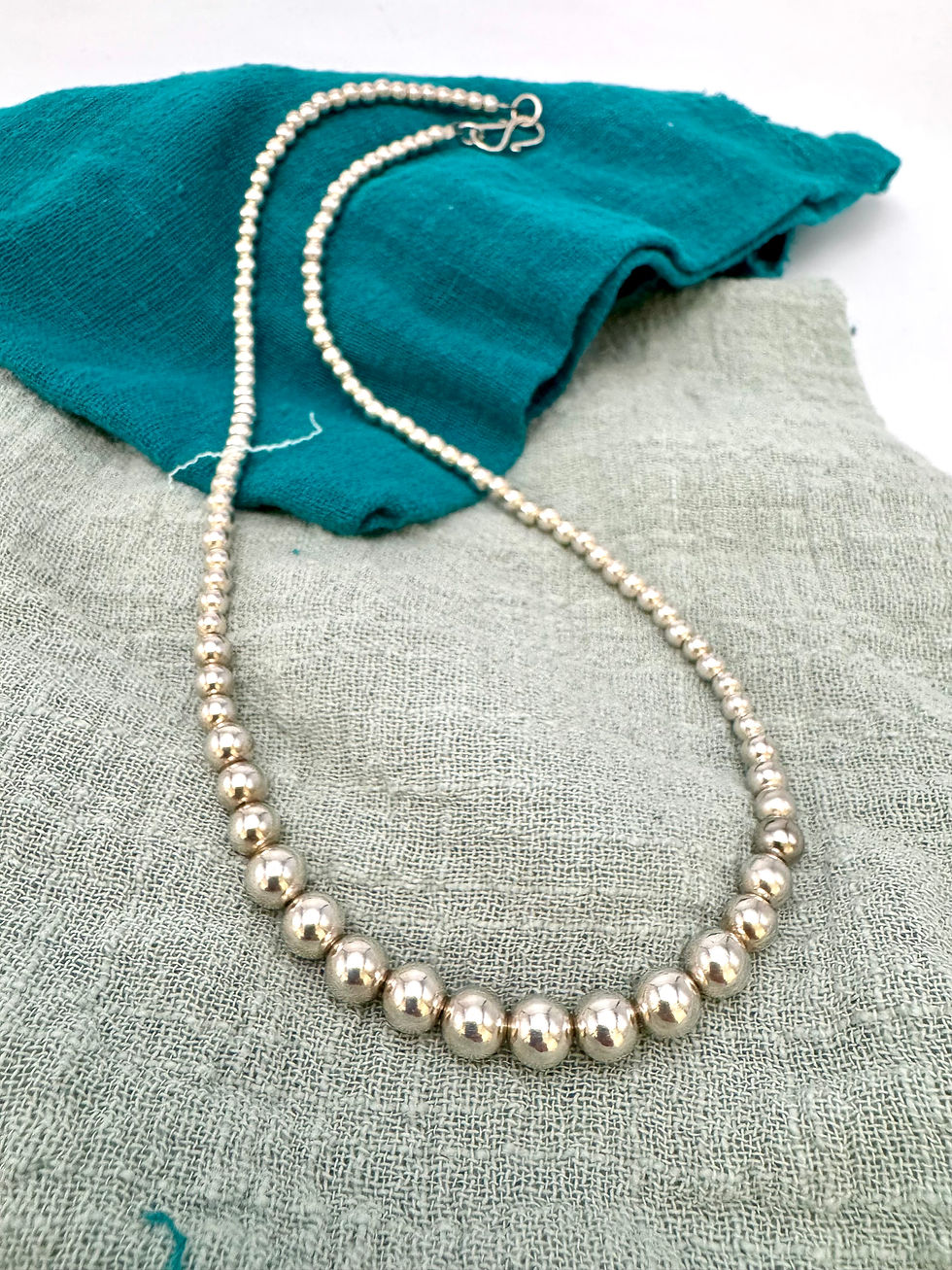 Thumbnail: Handcrafted  “Silver Strands” necklace 