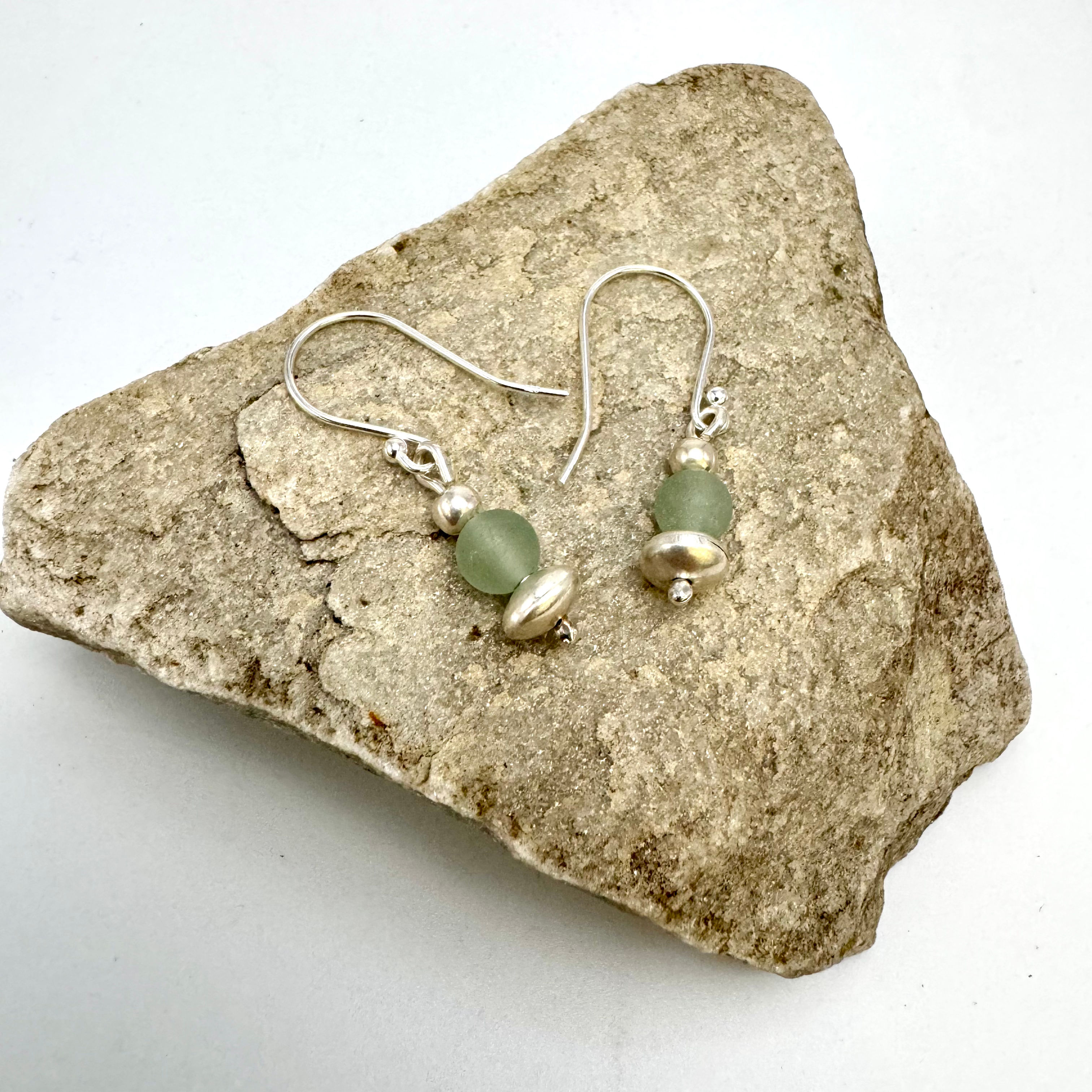 Handmade Frosted Aventurine “Catena” Earrings.