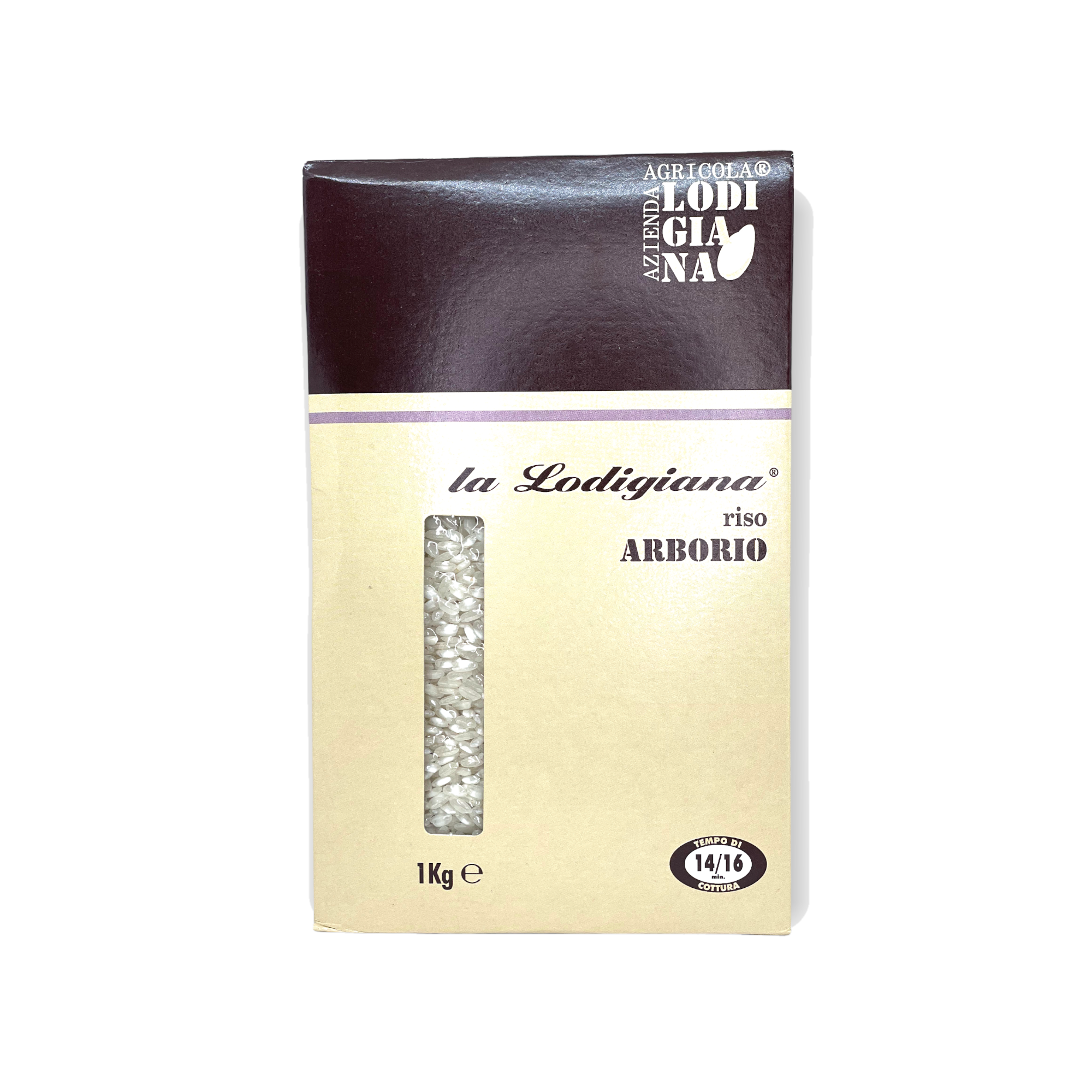 Vorderansicht 1000g Packung Lodigiana Arborio Reis – hochwertiger italienischer Risottoreis von der Azienda Agricola Lodigian