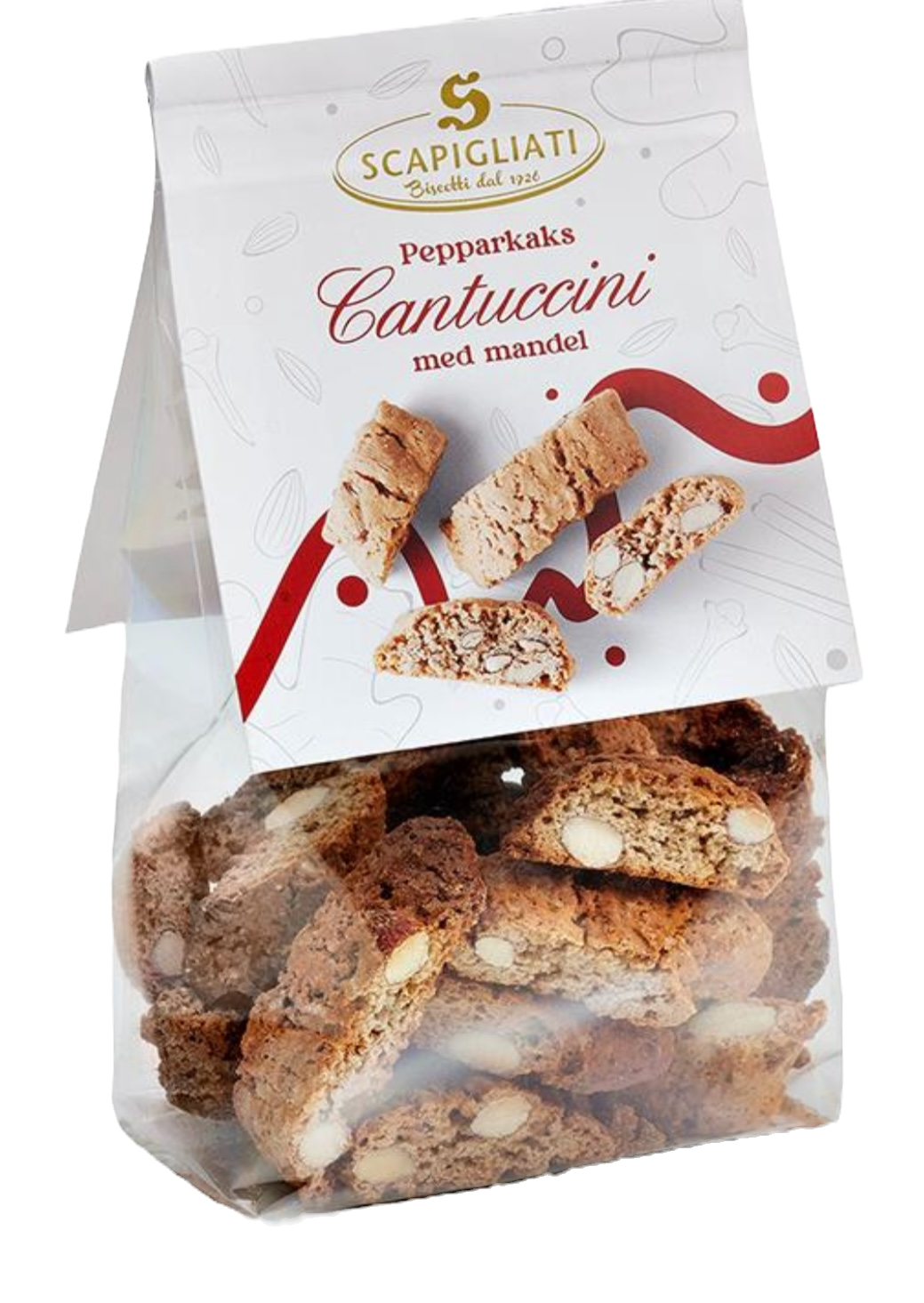 200g Packung Scapigliati Cantuccini Gingerbread Pepperkarks – toskanisches Gebäck mit weihnachtlichen Gewürzen.