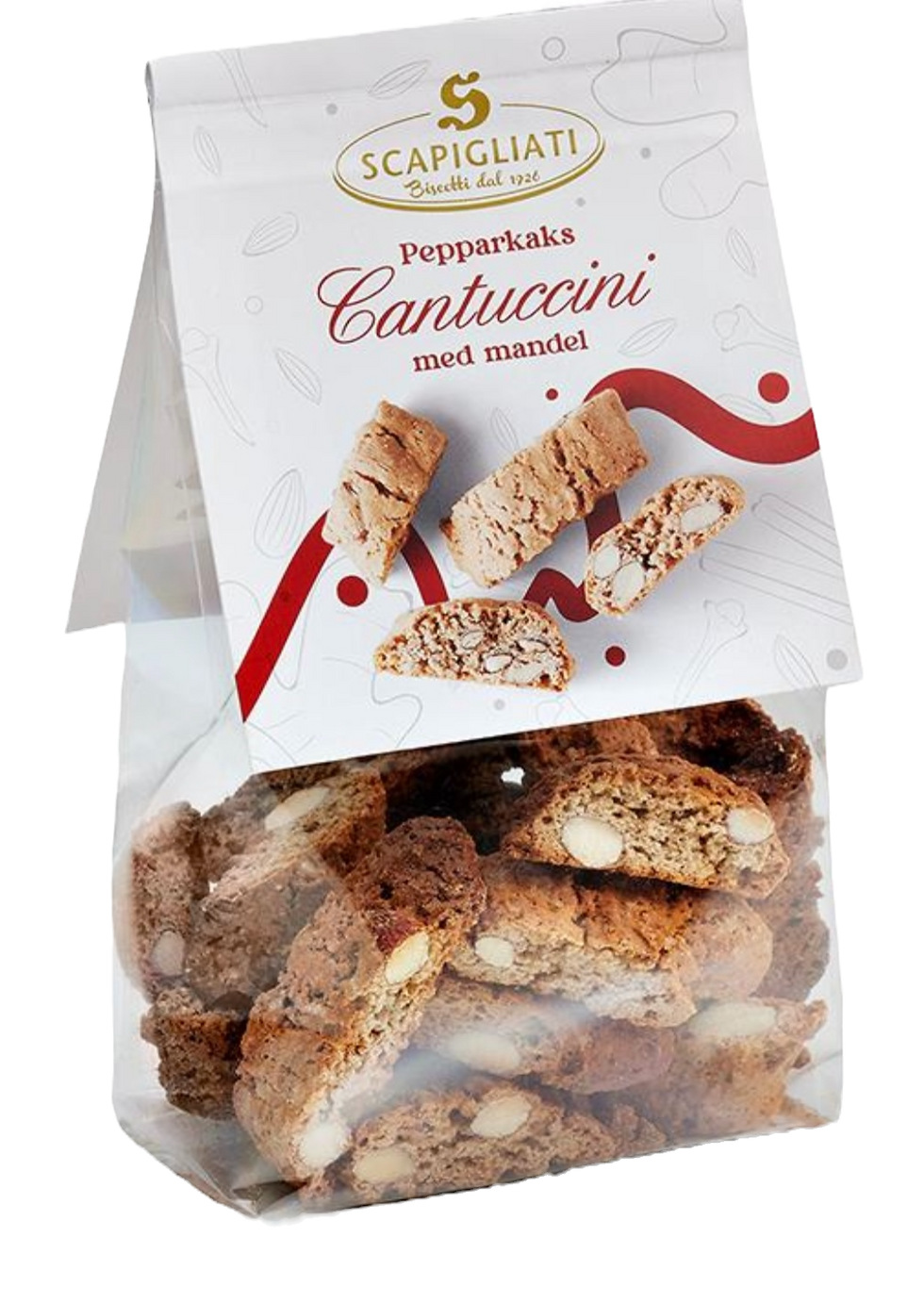 200g Packung Scapigliati Cantuccini Gingerbread Pepperkarks – toskanisches Gebäck mit weihnachtlichen Gewürzen.