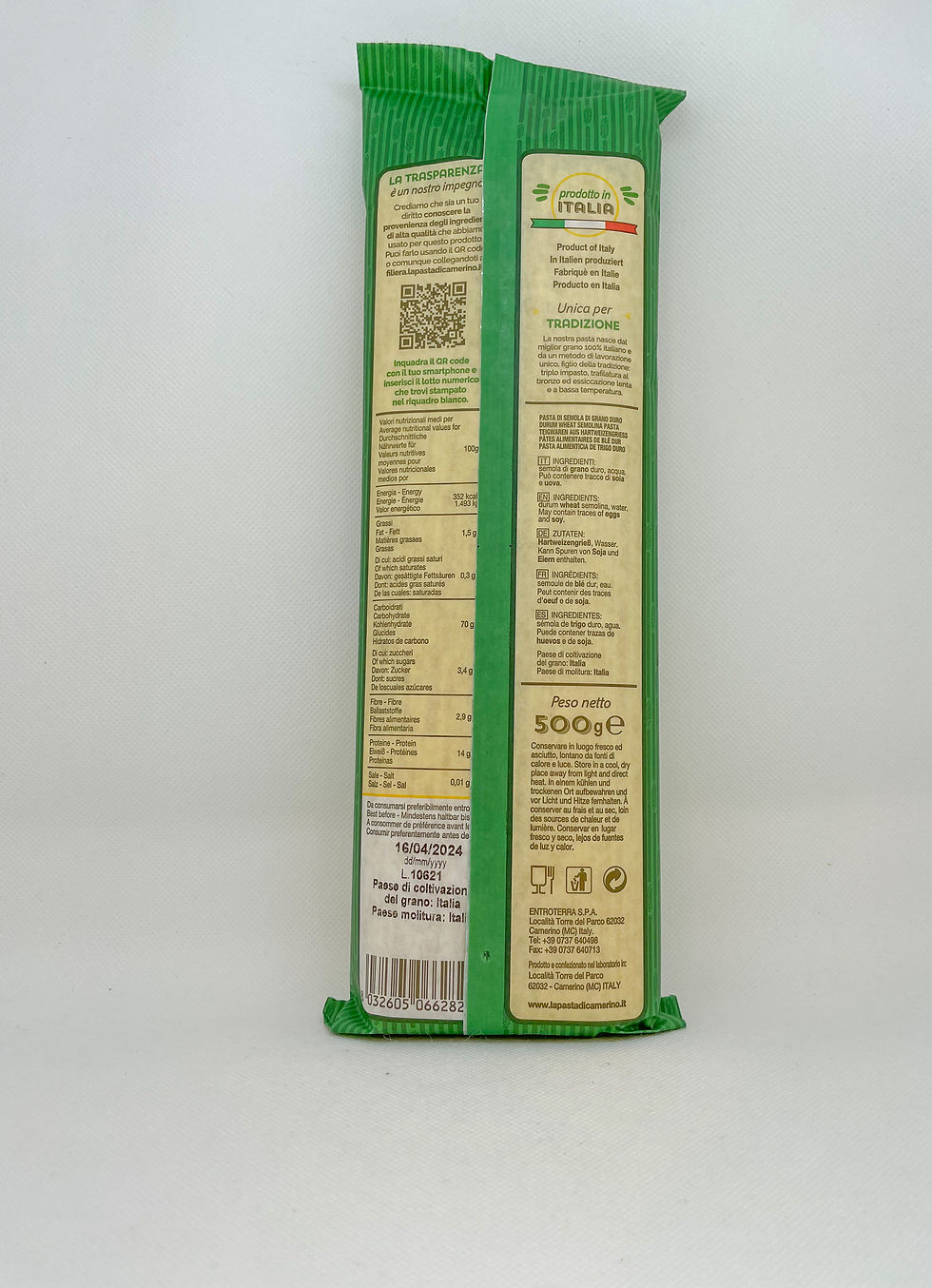 La Pasta di Camerino - Spaghetti - 500g - Rückansicht