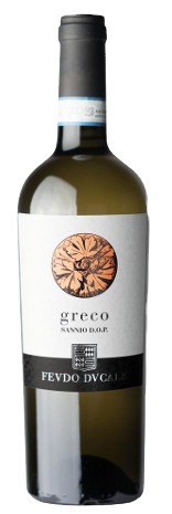 Flasche Feudo Ducali Greco Sannio D.O.P. – italienischer Qualitätsweißwein aus Kampanien.