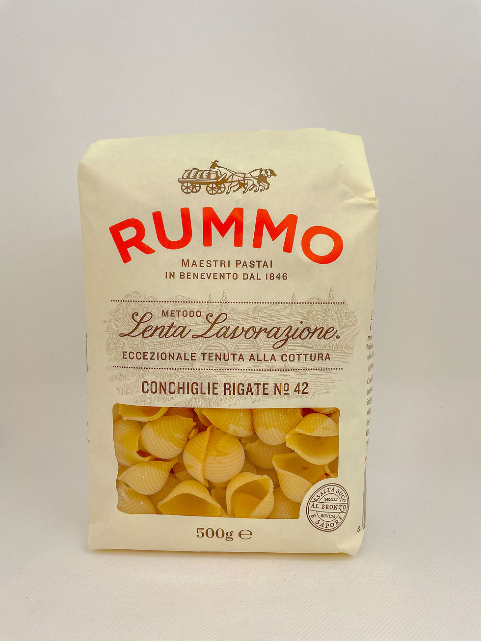 Rummo - Pasta Conchiglie Rigate No. 42 - 500g - Vorderansicht