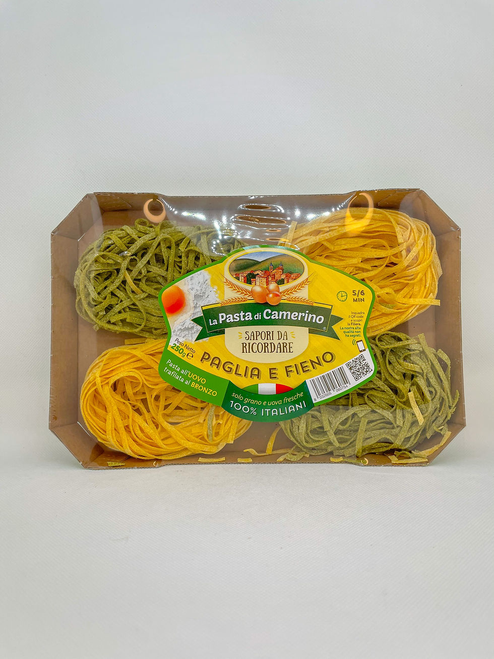 La Pasta di Camerino - Tagliatelle Paglia E Fieno all‘Uovo 33,2% Eianteil - 250g - Vorderansicht