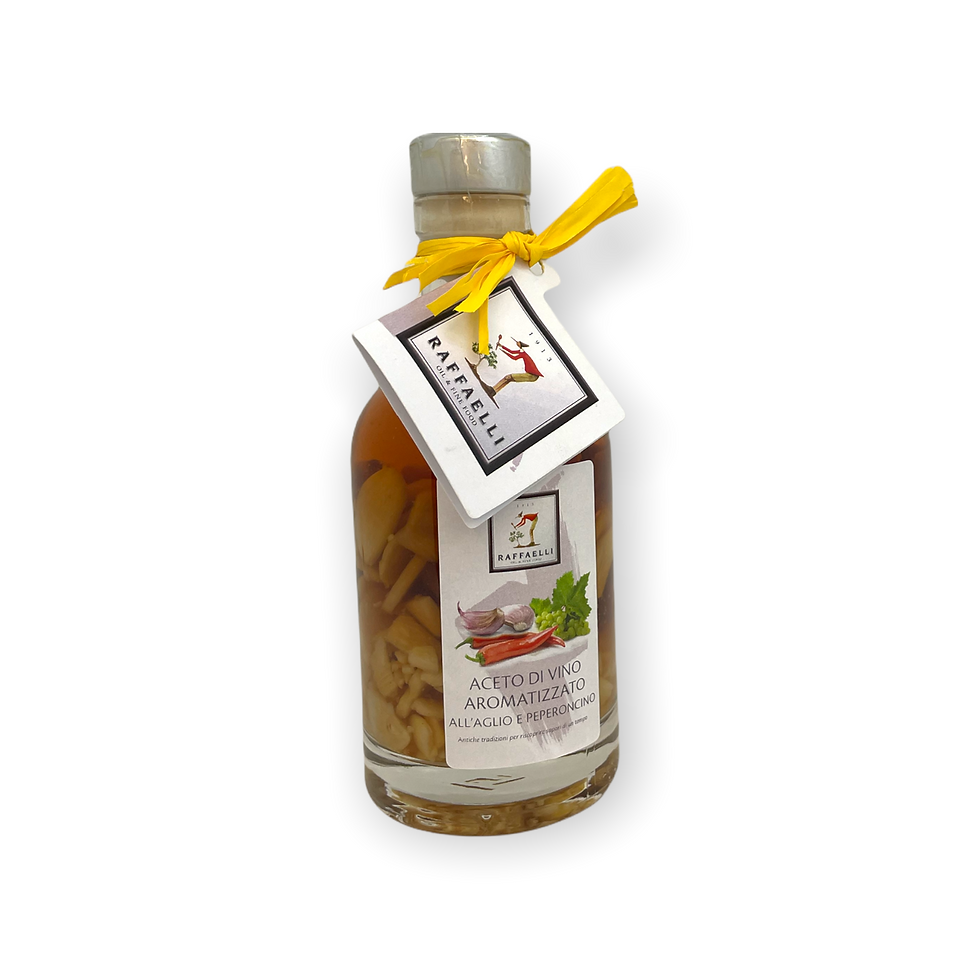 Raffaeli - Weinessig mit Knoblauch und Chili - 200ml - Vorderansicht