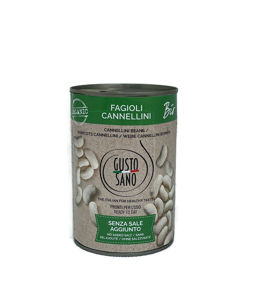 Gusto Sano - Cannellini Bohnen BIO - 400g, Vorderansicht