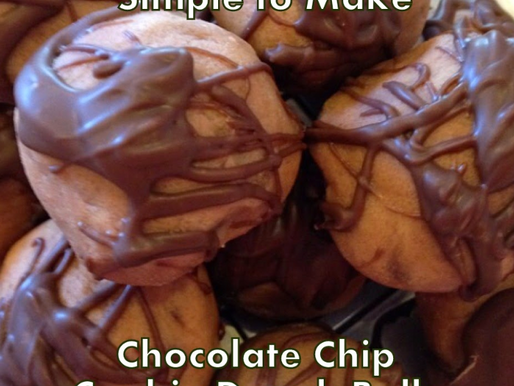 {No Bake} Chocolate Chip Cookie Dough Balls