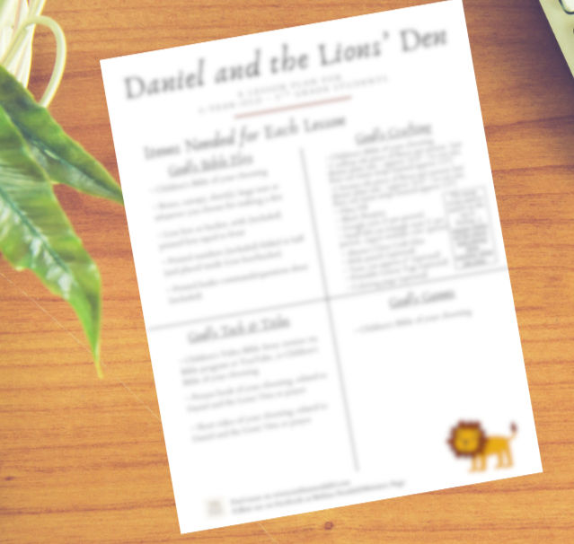 Thumbnail: Daniel and the Lions' Den Lesson Plan