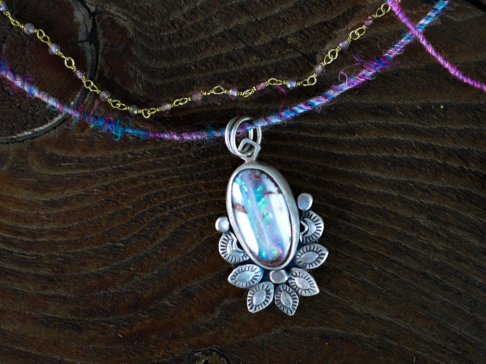 Wool+Gems Necklace No. 1