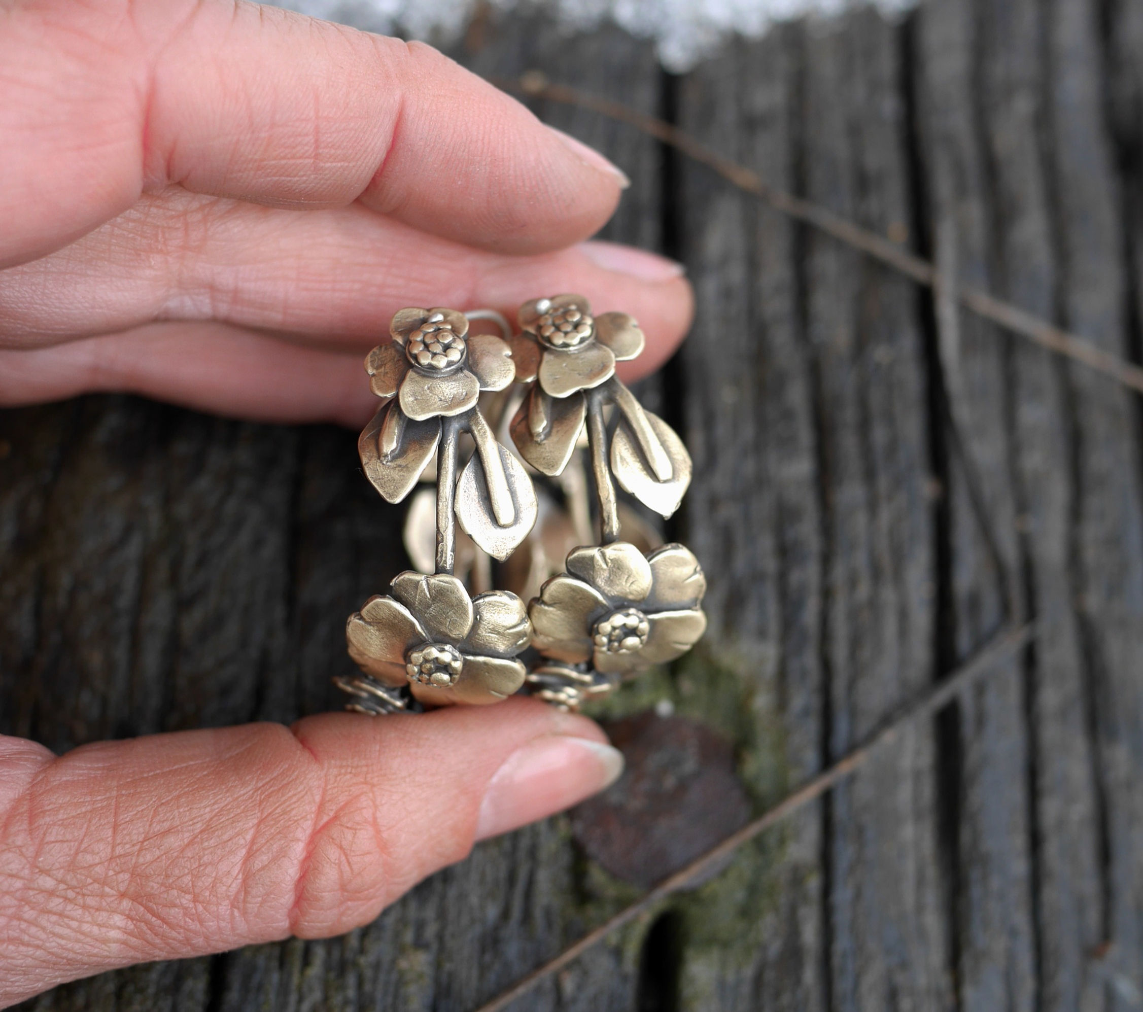 Golden Wild Flora Hoops