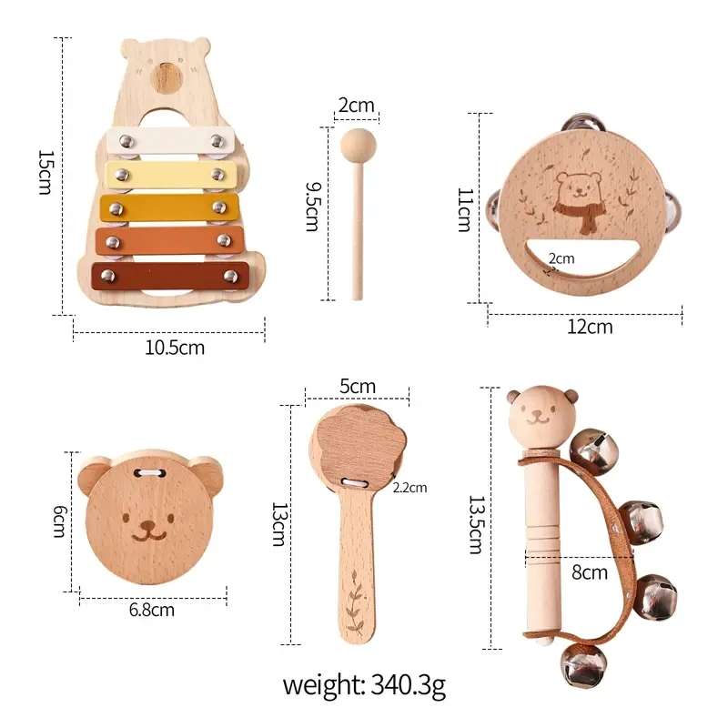 الصورة المصغرة: Juguetes Montessori para bebés, instrumentos musicales para bebés de 0 a 3 años.