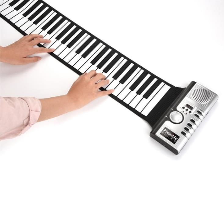 Miniatura: 61-Key Roll-Up Soft Digital Piano – Portable Electronic Keyboard for Kids