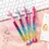 Miniature : JESJELIU 0.5mm Rainbow Ballpoint Gel Pen – Blue Ink Sand Crystal Office & School