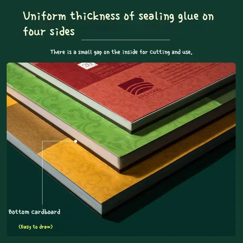 Miniaturbild: Professional 100% Cotton Watercolor Paper Pad 300gsm A3 A4 A5 20 Sheets