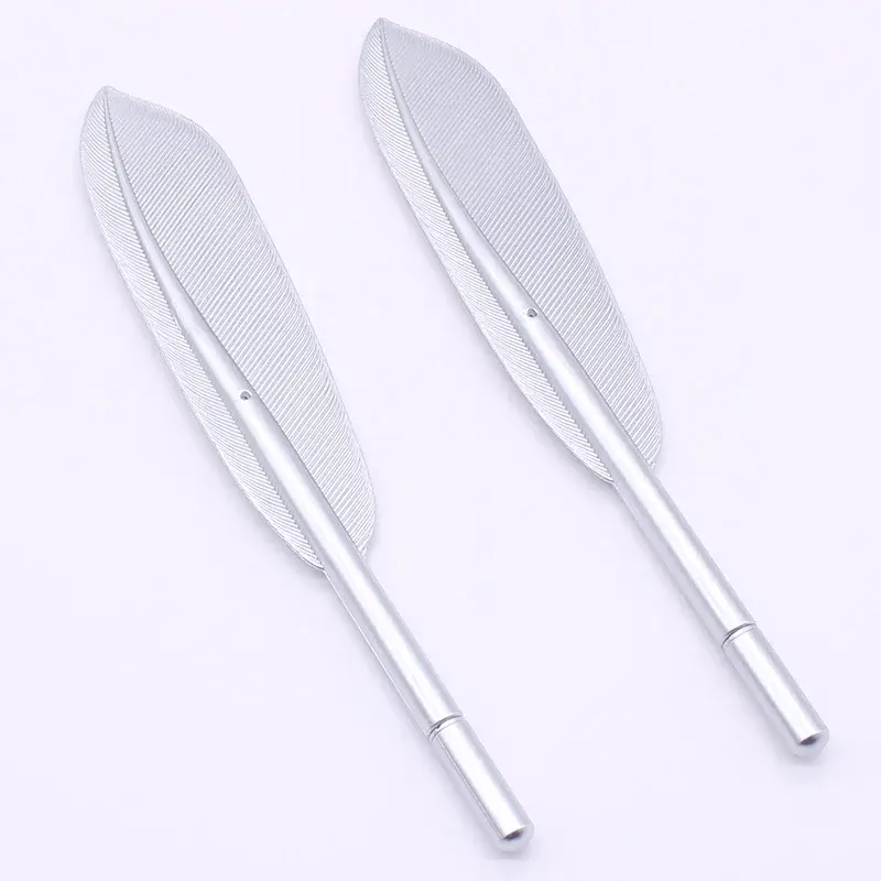 Miniature : 2 Pcs Feather Gel Pens – 0.5mm Black Ink Creative Kawaii Office & School Pens