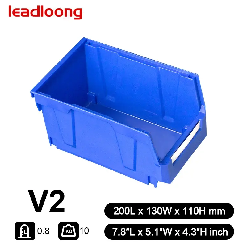 Pikkukuva: LEADLOONG Wall Mounted Stackable Storage Bins – Multi-Size Color-Coded Parts