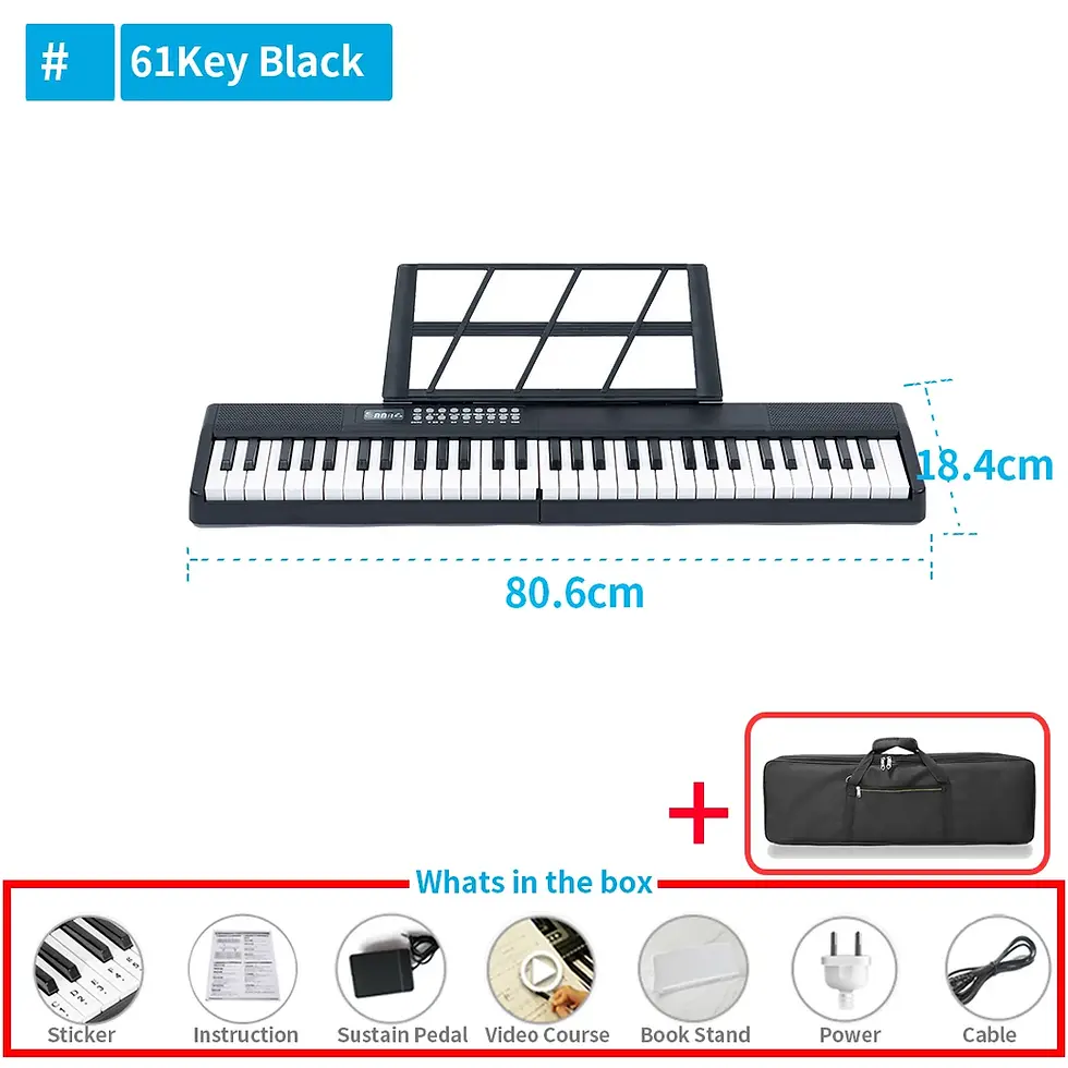 Miniature : 88-Key Folding Keyboard Piano – Professional Portable Digital Synthesizer