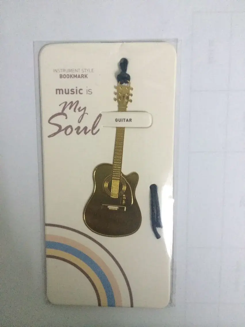 Miniatura: Elegant Music Instrument Metal Bookmark Set with Lanyard – For True Music Lovers