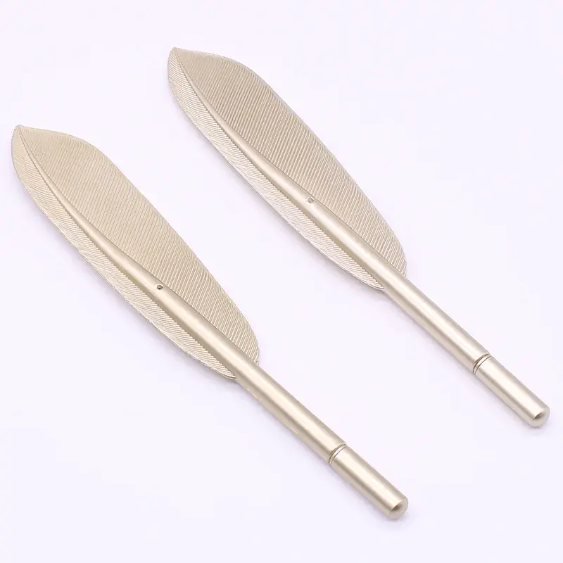 Miniature : 2 Pcs Feather Gel Pens – 0.5mm Black Ink Creative Kawaii Office & School Pens