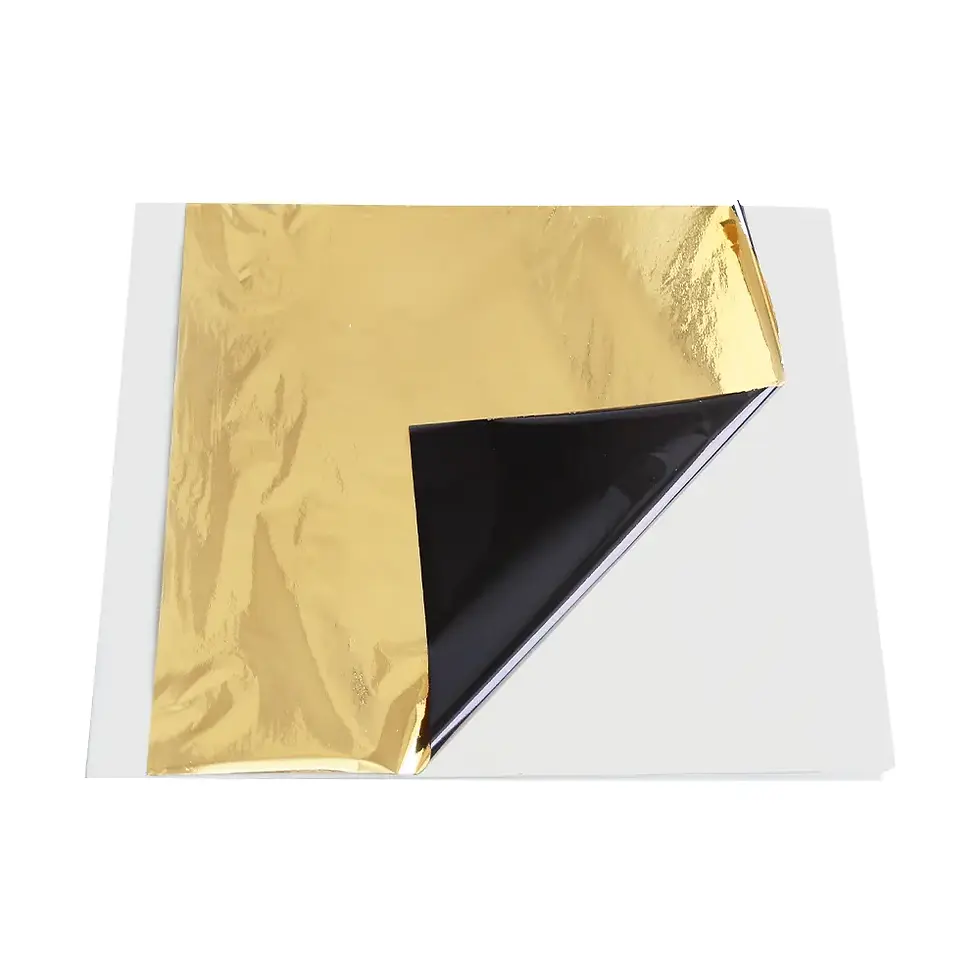 Pikkukuva: 100Pcs Colored Gold Silver Leaf Sheets for Gilding, Crafts, Art & Decor