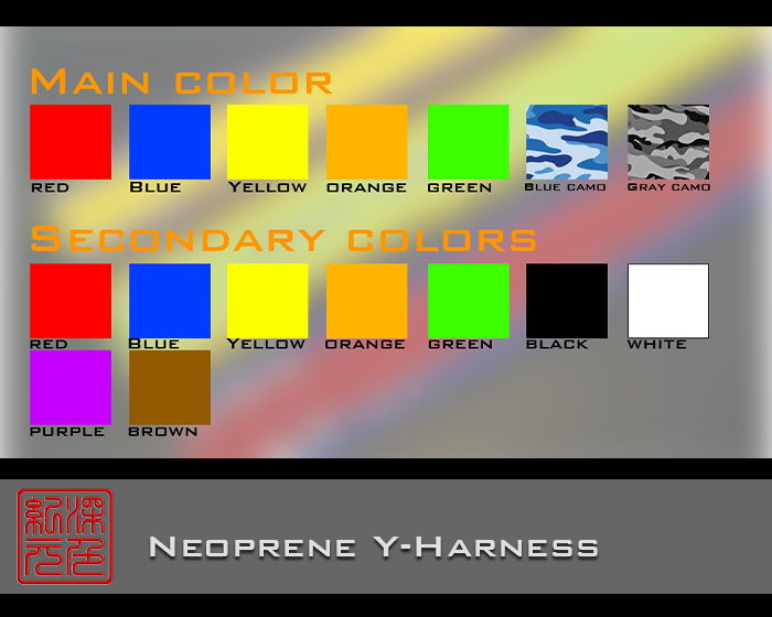 Miniature : Neoprene Y-body harness Color