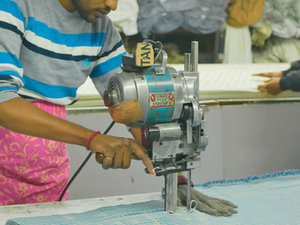 Factory worker in India