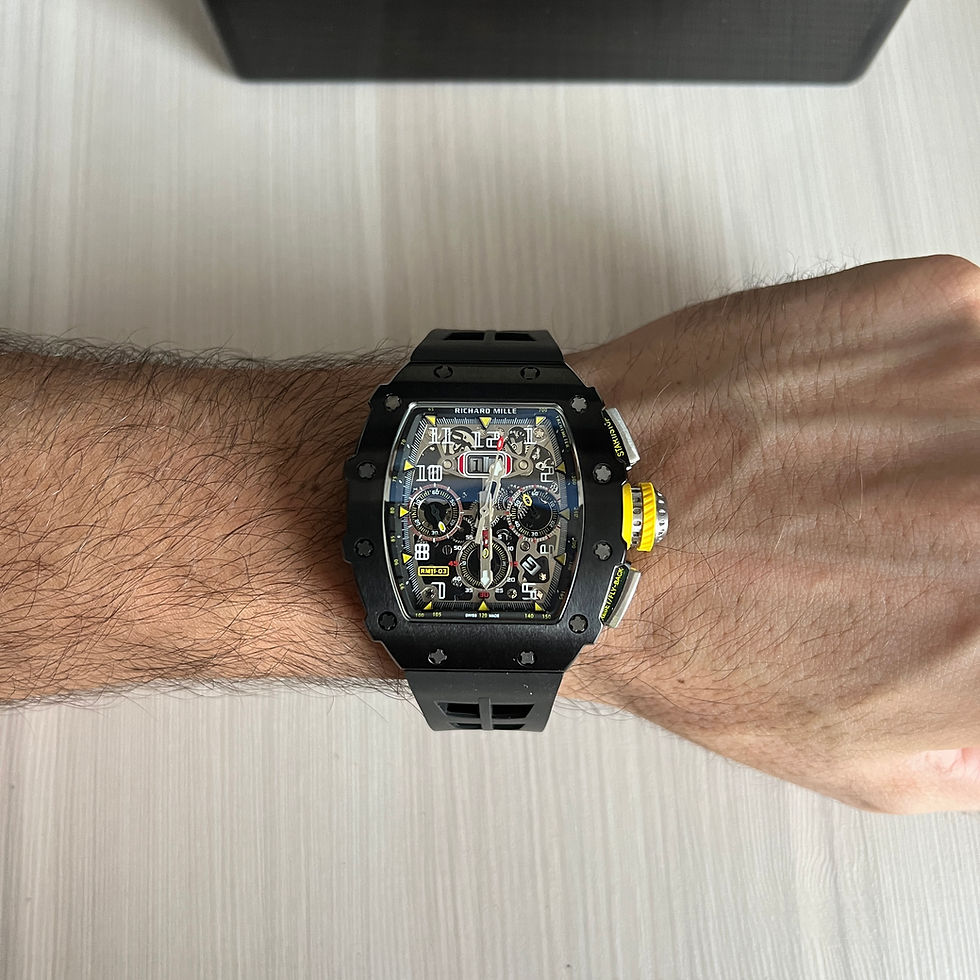 Miniatura: RICHARD MILLE PRETO AMARELO 47MM