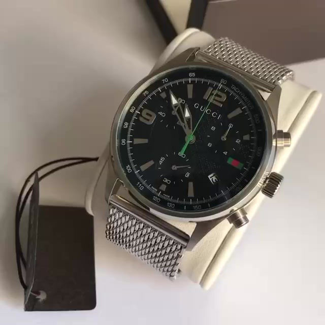 Miniatura: GUCCI PRATA PRETO 44MM