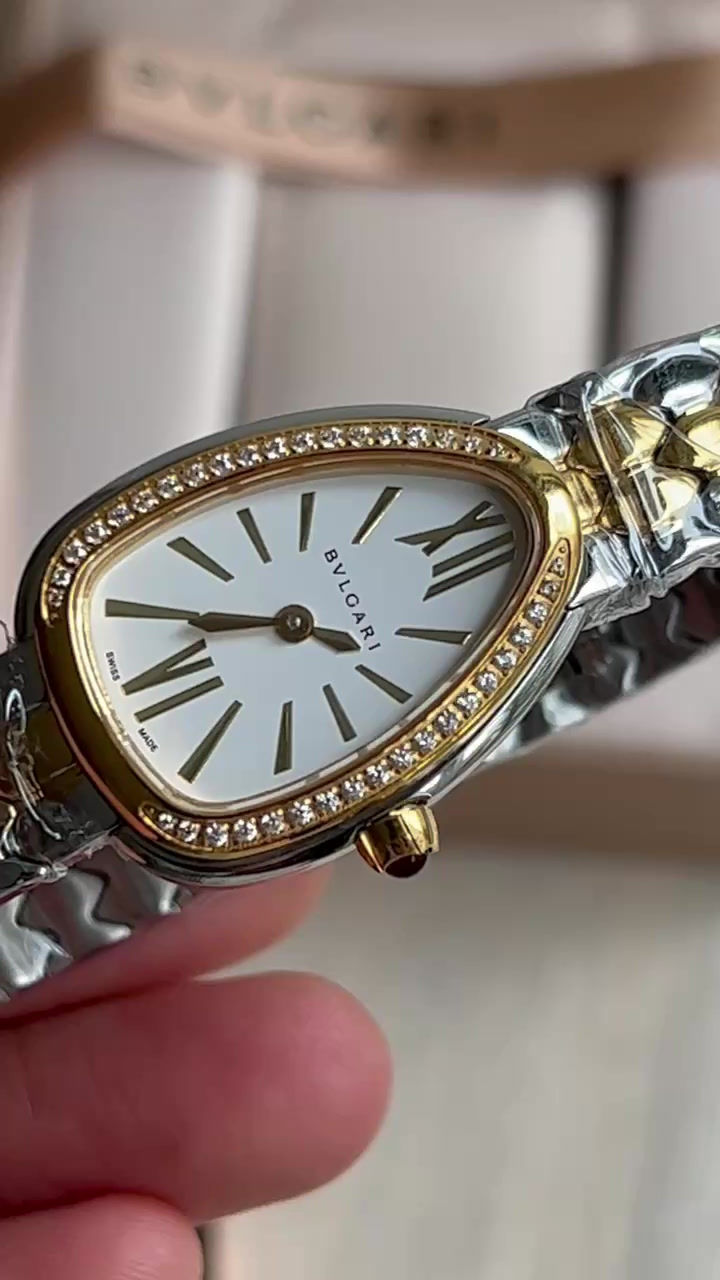 Miniatura: BVLGARI SERPENTE MISTO BRANCO BRILHANTE 23MM X 35MM FEMININO