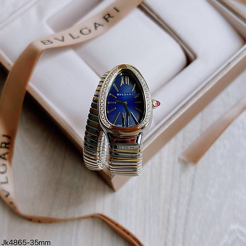 BVLGARI SERPENTE MISTO AZUL 1 VOLTA BRILHANTE 23MM X 35MM FEMININO