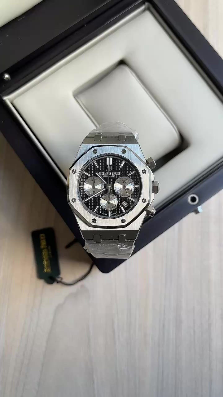 Miniatura: AUDEMARS PIGUET ROYAL CHRONOGRAPH PRATA PRETO 41MM