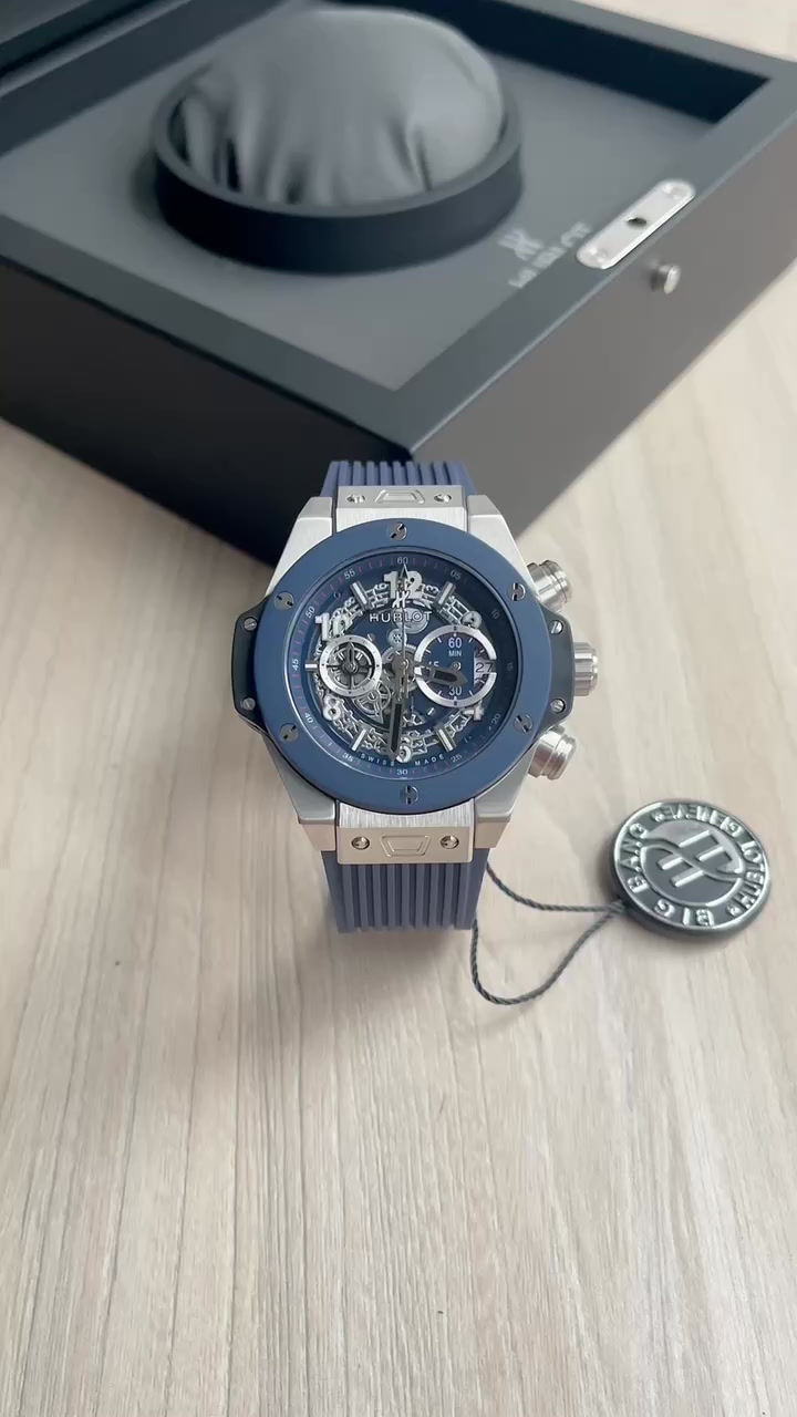 Miniatura: HUBLOT BIG BANG UNICO PRATA AZUL 44MM