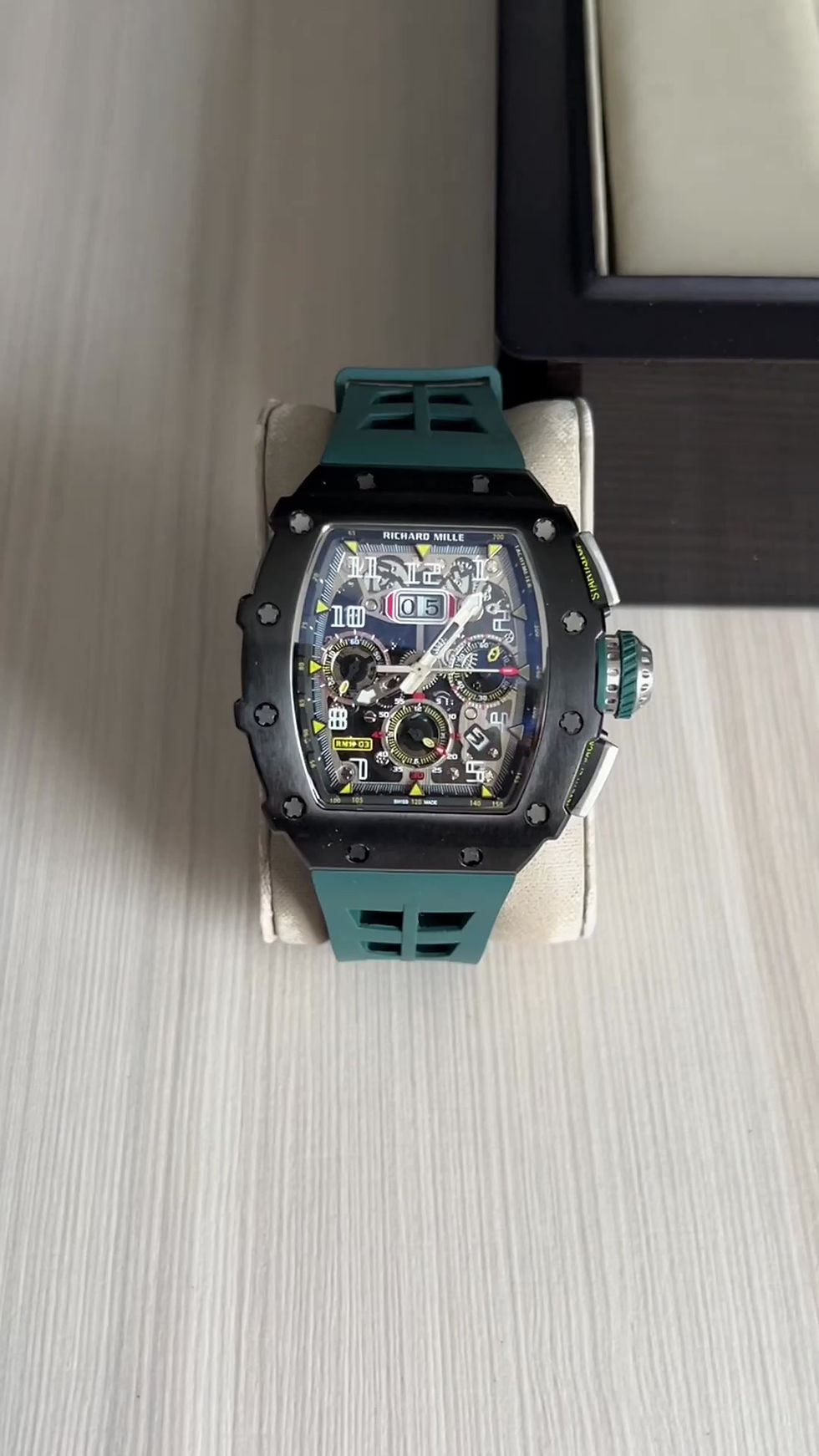 Miniatura: RICHARD MILLE PRETO VERDE 47MM