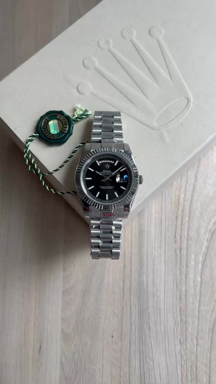 Miniatura: ROLEX DAY-DATE PRATA PRETO 40MM