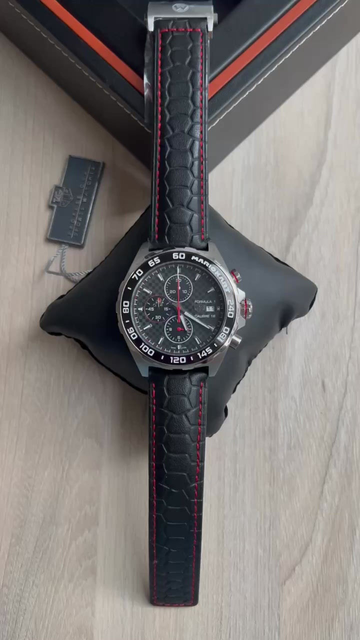 Miniatura: TAG HEUER MARIO KART PRATA COURO 43MM