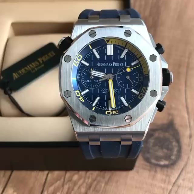 Miniatura: AUDEMARS PIGUET ROYAL OAK OFFSHORE DIVER PRATA AZUL 42MM