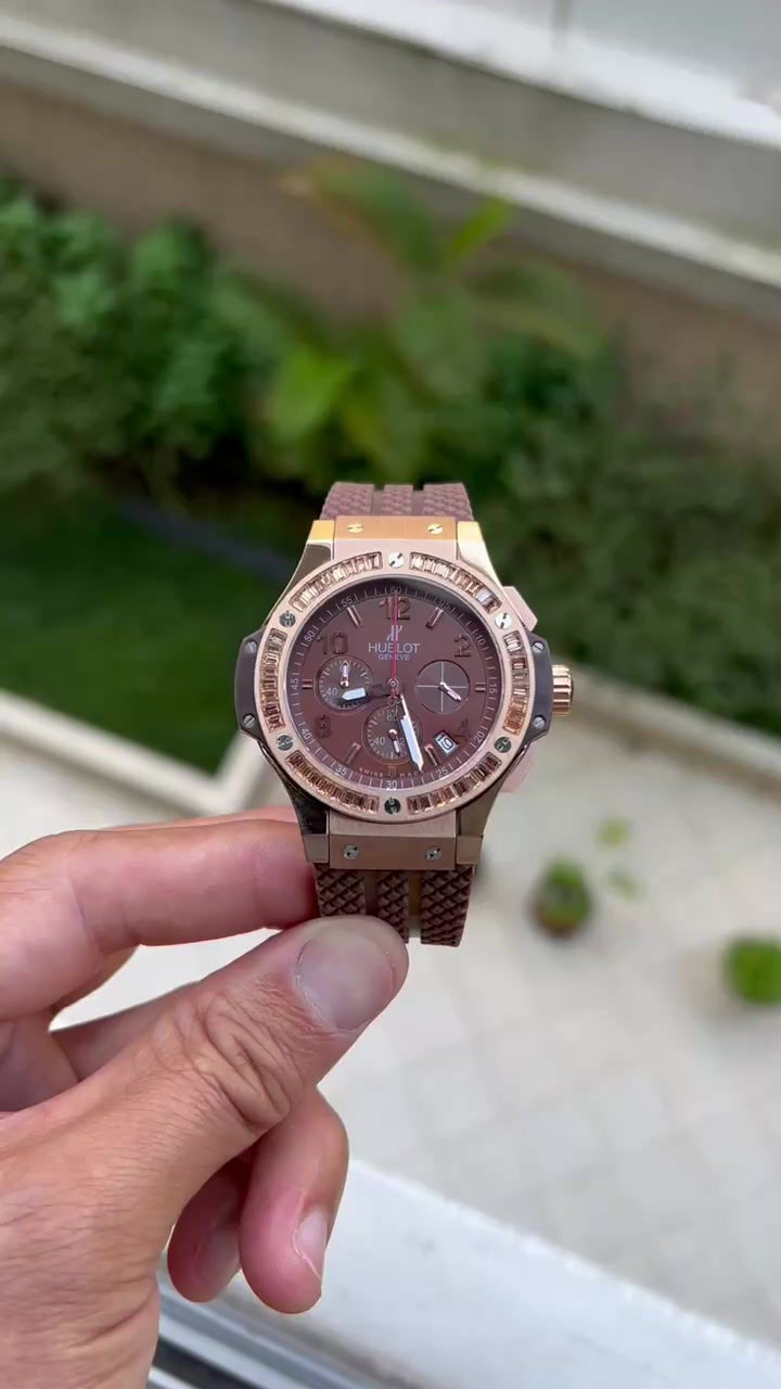 Miniatura: HUBLOT BIG BANG ROSE CHOCOLATE BRILHANTES 44MM