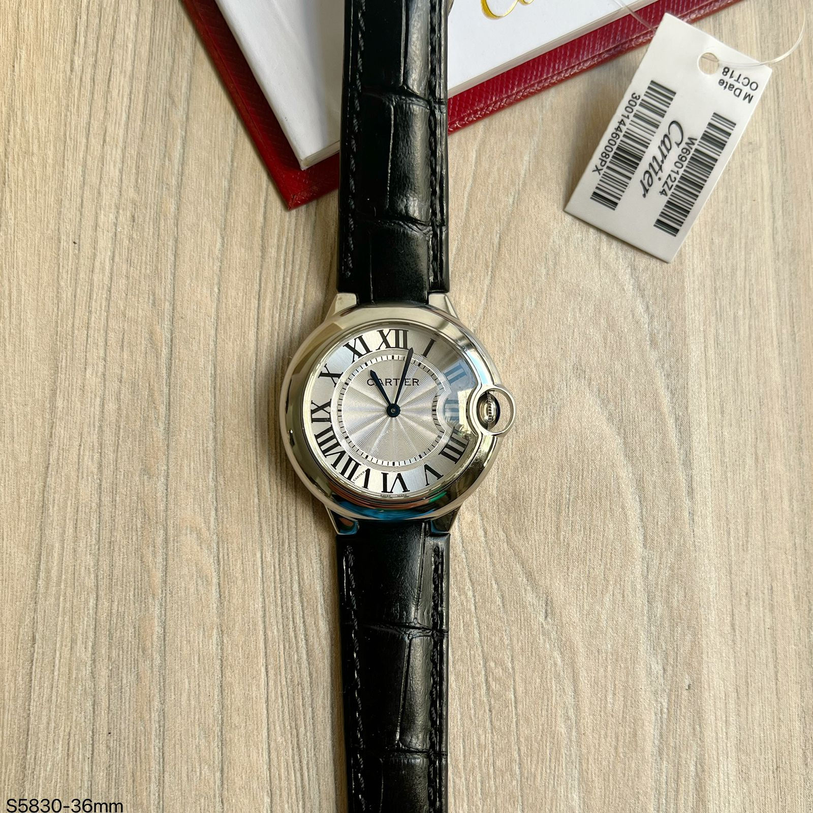 CARTIER BALLON BLEU COURO 36MM FEMININO