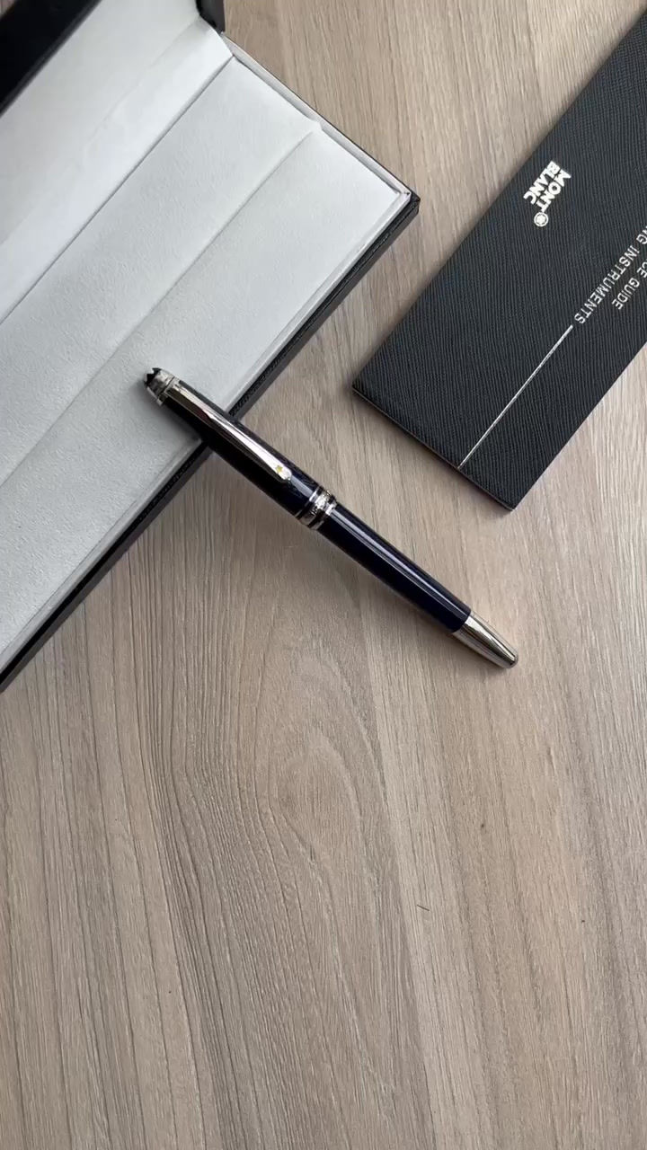 Miniatura: CANETA MONT BLANC PRATA AZUL