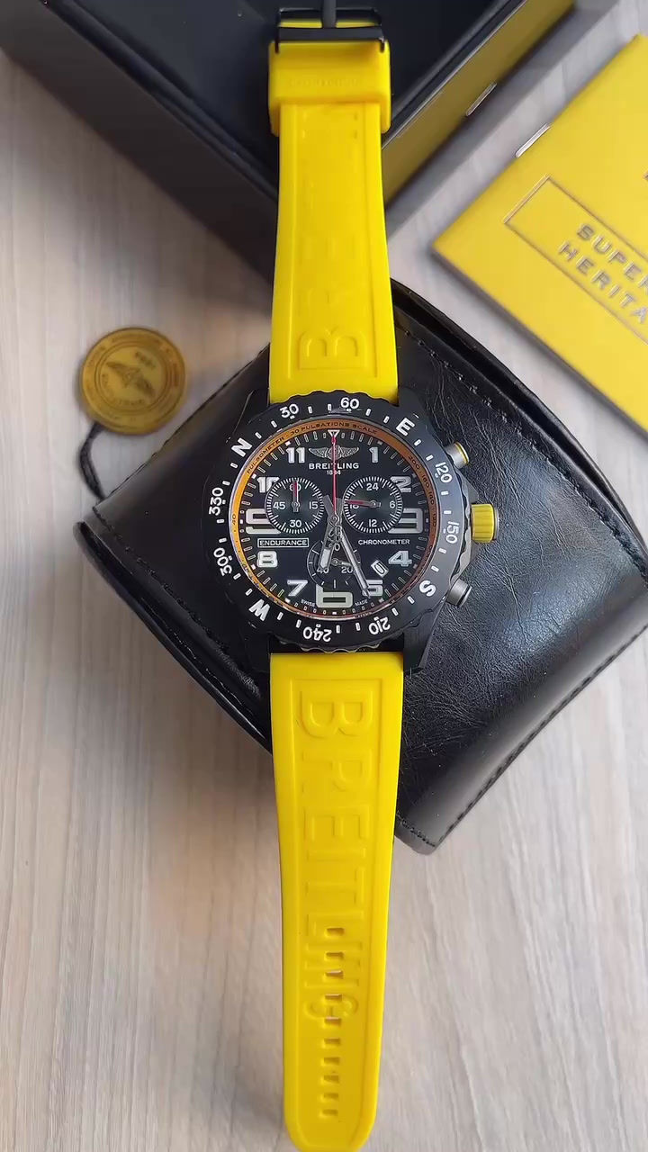 Miniatura: BREITLING ENDURANCE PRETO AMARELO 46MM