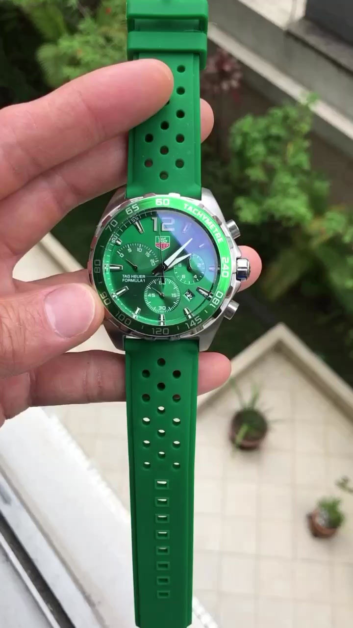 Miniatura: TAG HEUER F1 FORMULA 1 PRATA VERDE  43MM