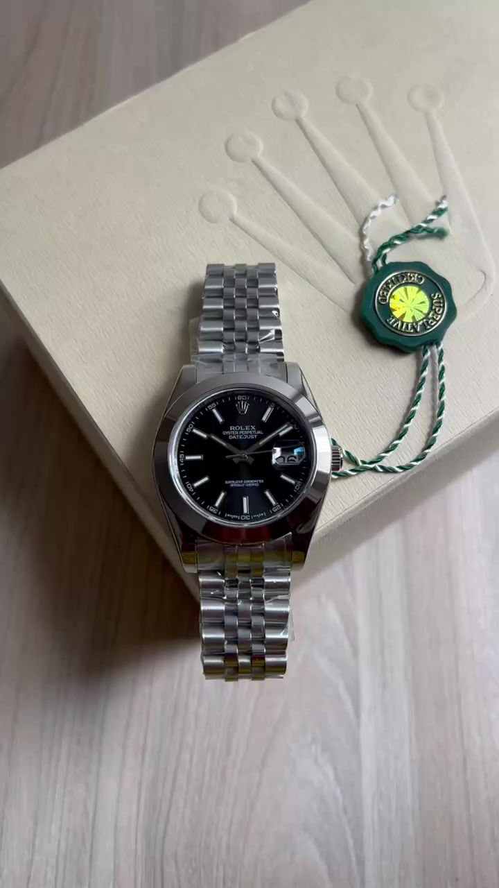 Miniatura: ROLEX DATEJUST PRATA PRETO JUBILEU 41MM