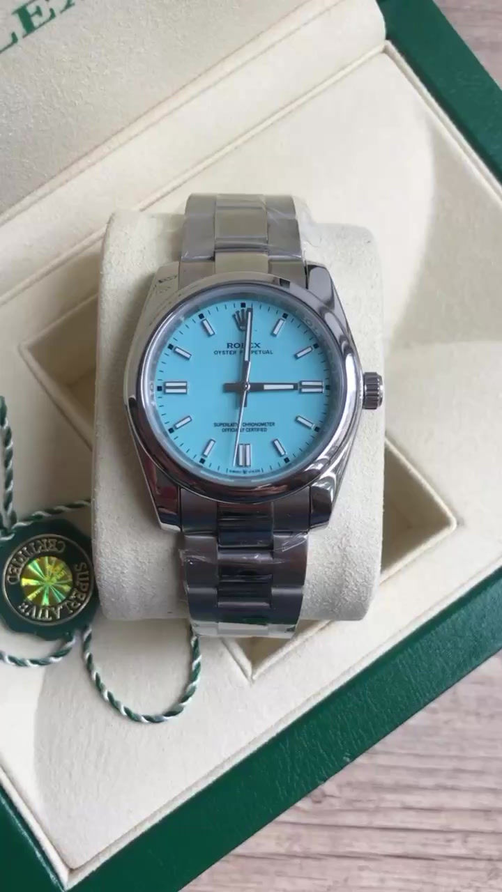 Miniatura: ROLEX OYSTER PERPETUAL PRATA TIFFANY FEMININO 36MM