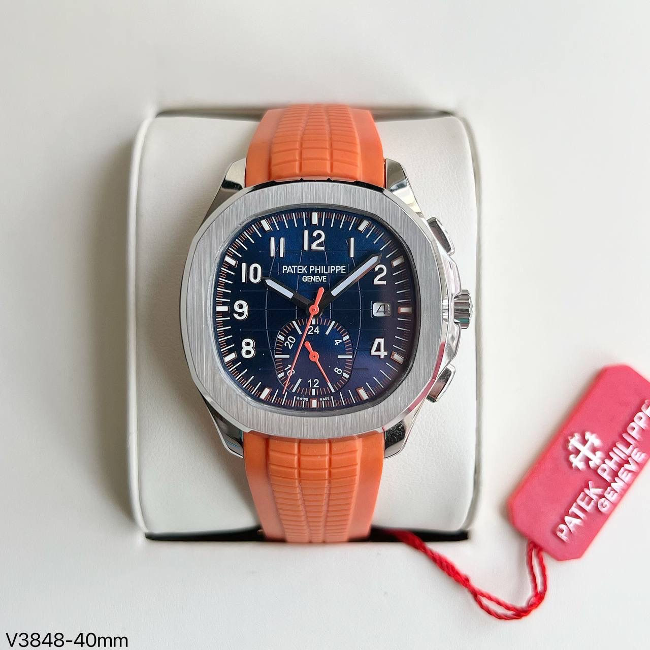 PATEK PHILIPPE AQUANAUT LARANJA AZUL 40MM