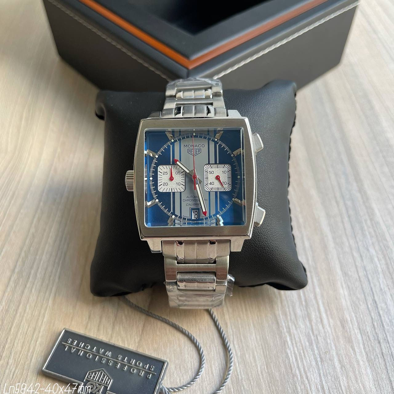 TAG HEUER MONACO PRATA AZUL 40MM